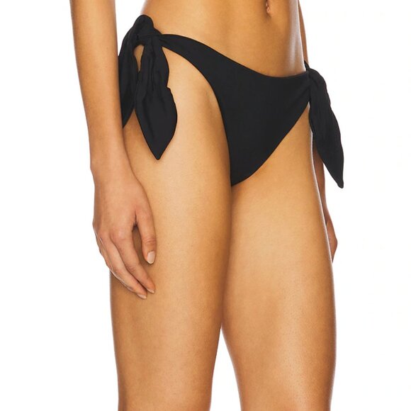 NEW Susana Monaco Adjustable Tie Bottom in Breathe Black Small S - Picture 2 of 3